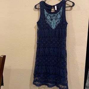 Dark blue lace dress